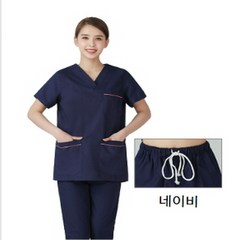 단델리온 여성용 간호사 병원 유니폼 실습복 상하의 세트