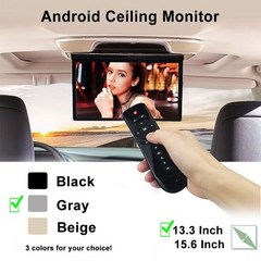 카니발천장모니터 15 6인치 1080p car monitor roof mount ips touch screen with mp5 player usb sd car ceiling 9, 13.3인치 그레이