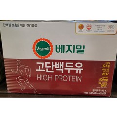 정식품 베지밀 고단백두유 190ml X 24입, 24개