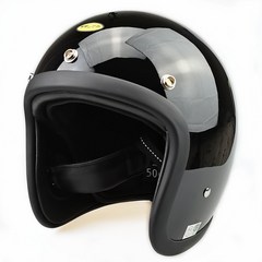 티티앤코 소두핏 헬멧 TT CO 소두핏 500TX 베스파 빈티지 오픈페이스 헬멧, 유광 블랙