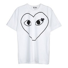 [라벨루쏘] [꼼데가르송] 하트 로고 반팔 티셔츠 P1T102 WHITE