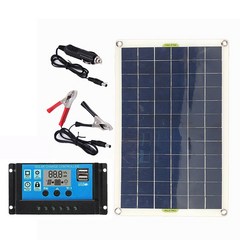 100W 태양광 패널 솔라 판넬 태양열 전지 키트 12V배터리충전용, 420*280*3mm, 태양광 패널만, 1개