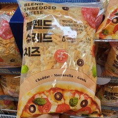 한국유업 블렌드 슈레드 치즈 1kg, 아이스박스포장, 1개