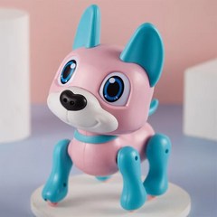 다마고치 다마고치썸 반다이다마고치 어린이용 스마트 로봇 장난감 만화 애완견 동물 모델 강아지 액션 전기 소리 지능형 유도 회전 어린이 장난감, 2.분홍색