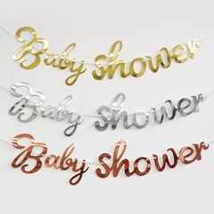 베이비샤워 이니셜 가랜드 Baby shower, Baby shower 가랜드 - 골드 (S size)