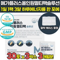 올인원 한팩 영양제 비타민 바이타민 vitamin 멀티팩 멀티 비타민 청소년 여성 남성 여자 남자 맨즈팩 우먼팩 비타민 비군 밀크씨슬추출물 루테인 코엔자임 Q10 알티지오메가3, 2.4g, 3개