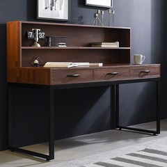 [삼익가구]로메즈 멀바우 1500 서랍형 디럭스 책상세트, 멀바우 브라운