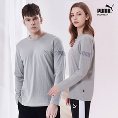 PUMA (푸마바디웨어) NS[TOP] 푸마 무형광 코튼 언더셔츠 1종 애쉬그레이