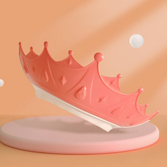 따블리에 왕관 아기샴푸캡 유아헤어캡 아기샤워캡 길이조절용 샴푸모자, 핑크, 1개