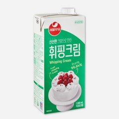 서울우유 동물성 휘핑크림 1000ml (아이스박스 별도), 1개