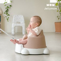 젤리맘 [젤리맘] 점보체어 붕붕세트 (의자+트레이+카트) /아기의자/백일의자, 애쉬크림