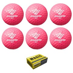 다이아윙스 고반발 비거리전용 장타 골프공 [6구] 선물 박스포장, M2 핑크(6구), 6구, 6구