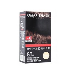 오마샤리프 60 초 칼라크림 염색약 일반염색약(새치), 6호 자연스런 갈색, 1개