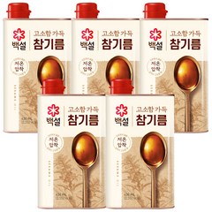 백설 고소함 가득 참기름, 430ml, 5개