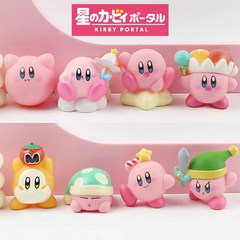 별의 커비 피규어 굿즈 인형 장난감 8종세트 장식용 Kirby, 1세트