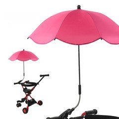 엔템 유모차 햇빛가리개 우산 양산, 핑크, 1개