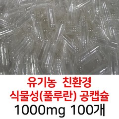 라이프건강 유기농공캡슐(1000mg 100개) 식약허가통과 투명, 100정, 1개