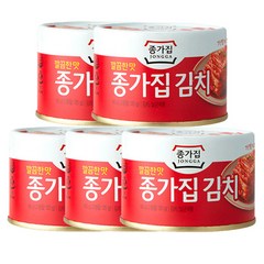 청정원 종가집 깔끔김치 160g x 5개 볶음김치 캔김치 여행용 캠핑용