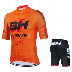 모토져지 남성용 반팔 사이클링 저지 세트 자외선 차단 자전거 BH 프로 팀 여름 의류 Maillot Ciclismo Hombre 신제품 모토저지