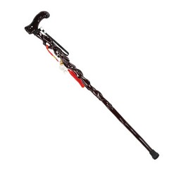 명아주 지팡이 청려장 연수목 장수 생신선물 노인, 뿌리조각목발-갈색높이150-155cm