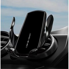 에스위두 최신 차량용 중력식 노터치 핸드폰 거치대/송풍구 거치대, 블랙, 1개