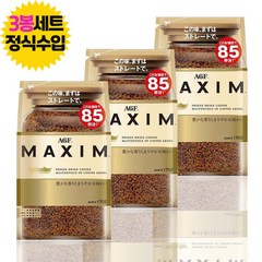 일본 MAXIM AGF 맥심 170g x 3개세트 맥심커피 리필 인스턴트커피 아메리카노, 1개입, 3개