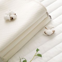 보미 오가닉 논슬립 순면 방수 아기 매트 침대 요패드 3color/3size, 초코체크