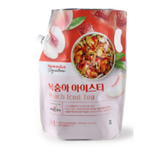 쟈뎅 복숭아 아이스티 대용량 파우치 액상 음료 2.1L 1개
