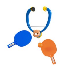 교수형 탁구 탁구 트레이너 부모 자녀 상호 작용 장난감 테니스 훈련, ABS, 블루 차이니즈 박스, 1개