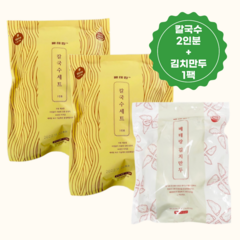 전주맛집 베테랑 칼국수 2인분 + 김치만두 1팩 세트, 3개, 266g