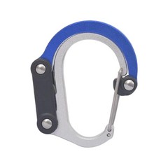 Carabiner 클립 및 후크 다기능 열쇠 고리 클립 강력한 클립 버클 가방 지갑 캠핑 야외 활동 여행용 배낭 걸이, 알루미늄 합금, 파란색