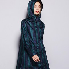 엔템 여성 남성 골프우의 우비 체크 레인코트 비옷 M~XXL