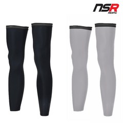 NSR 스텝업 쿨 레그스킨 UV 자외선 차단 쿨기능성 자전거 다리토시 + 사은품 증정, 블랙