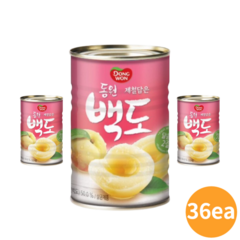 맛있는 백도 복숭아 400g 36개 제철 수확 통조림 캔 업소용 가정용 대용량 white peach can 딱딱이 말랑 부드러운 고당도 과일안주 황도캔 술안주 맥주안주 마른안주