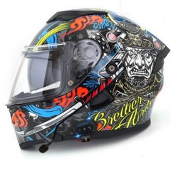 요타치 블루투스 헬멧 시스템 풀페이스 오토바이헬멧 경량 일체형 바이크 하이바 3XL, 11_빈티지+투명쉴드+3종세트포함