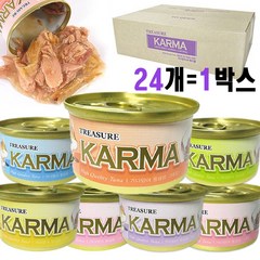 [T]카르마 고양이캔 콤보 80g X 24개 (1박스), 가다랑어+치어 24개 (1박스)