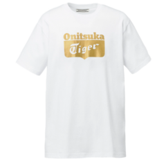 [당일발송] 오니츠카 타이거 티셔츠 반팔 반소매 LOGO TEE 2183A247 102 WHITE/GOLD