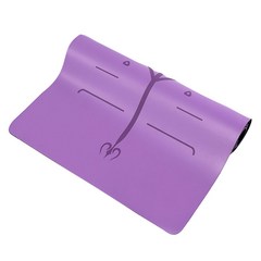 Gumif 러버 포스쳐 라인 더블-사이디드 논-슬립 와이드닝 요가매트, Purple
