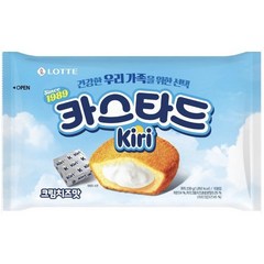 카스타드 속에 끼리크림치즈를 넣어 고소함이 가득 롯데 카스타드 끼리크림치즈(사탕증정), 1개, 230g