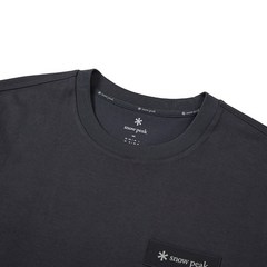 국내매장판 스노우피크 남성 퀵드라이 우븐 레터링 반팔 티셔츠 Charcoal S23MMFTS24CC