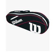윌슨 어드밴티지 테니스 라켓가방 시리즈 블랙/화이트/레드 Wilson Advantage Tennis Bag Serie