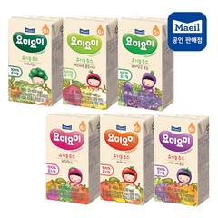 요미요미 유기농주스 125ml 사과배4+사과배포도4+과일믹스4+레드비트골든사과4+보라당근포도4+야채믹스4(총24팩), 1세트, 사과배+사과배포도+과일믹스+레드비트골든사과+보라당근 포도+야채믹스