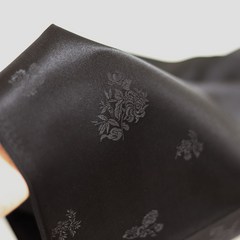 들장미(블랙) 양단 한복원단 꽃무늬 천, 1개