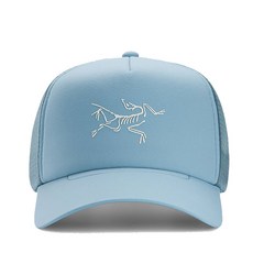 아크테릭스 BIRD CURVED BRIM TRUCKER HAT 등산모자 캡모자 야구모자 골프모자, 스카이블루(one size)