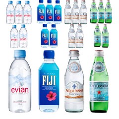 에비앙 330ml x 6p + 아쿠아파나 250ml x 6p + 피지워터 330ml x 6p + 산펠레그리노 탄산수 250ml x 6p 믹스패키지, 24개