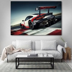 럭셔리슈퍼카 porsche 911 rsr 레이싱 초차 캔버스 포스터 및 인쇄 유화 거실, 25x30cm 프레임 없음, a