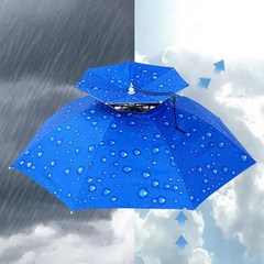 999피싱 핸즈프리 낚시 우산 모자 캠핑 골프 파라솔, 대형, 혼합색상