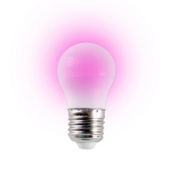 타로시 LED전구 인찌구 주광 전구 녹색 적색 청색 램프, 1개, 핑크