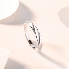 CLOG S925 순은 커플링 한 쌍 한일 스타일 심플 디자인 큐빅 반지