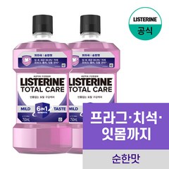 리스테린 토탈케어 마일드 구강청결제, 750ml, 2개